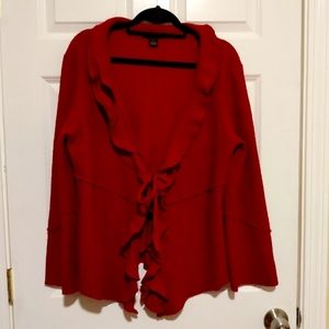 Elena Solano Wool Tie front cardigan sweater L